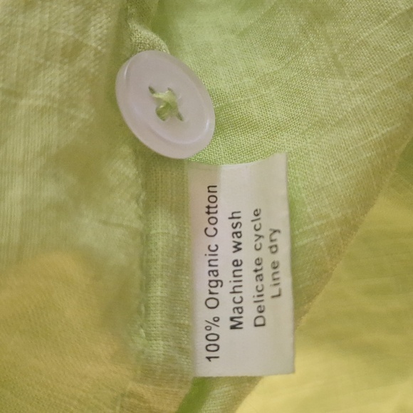 Dilemma Dhruv Shroff lime green oversize tunic top organic cotton OS - Picture 7 of 8